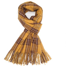 Load image into Gallery viewer, Tartan Scarf Mustard
