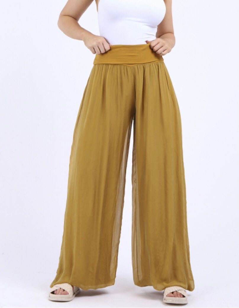 Silk Pallazo Trousers