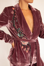 Load image into Gallery viewer, Free People velvet embroidered 2-piece suit - size 8/10
