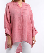 Load image into Gallery viewer, Linen Shirt Pleat Front
