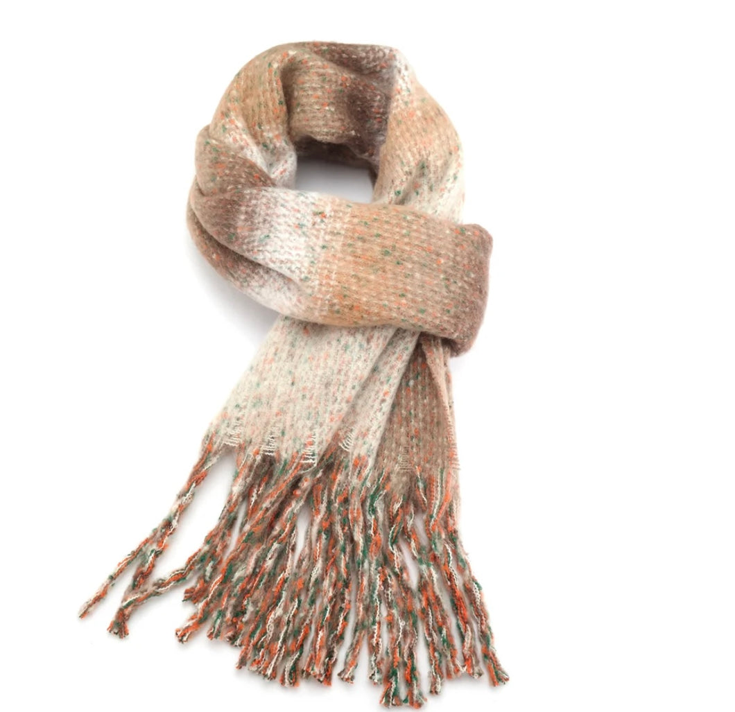 Ombre Scarf Mushroom/Cream