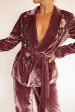 Load image into Gallery viewer, Free People velvet embroidered 2-piece suit - size 8/10
