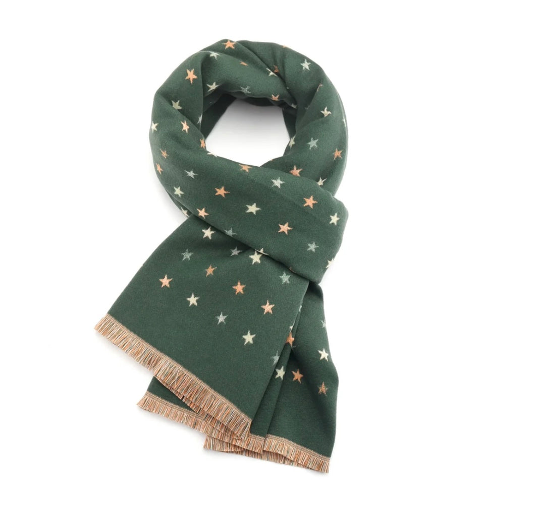 Star Scarf Green