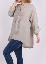 Load image into Gallery viewer, Linen Shirt Pleat Front
