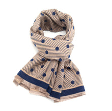 Load image into Gallery viewer, Spot Scarf Navy
