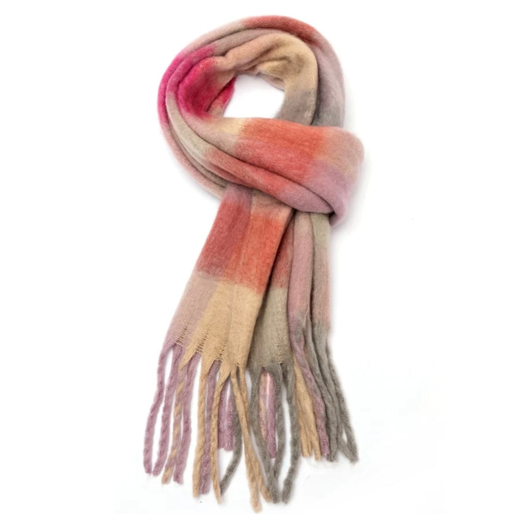 Checked Scarf Pinks