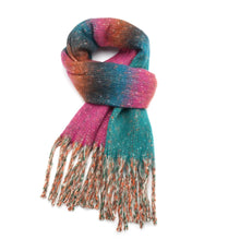 Load image into Gallery viewer, Ombre Scarf Pink/Teal
