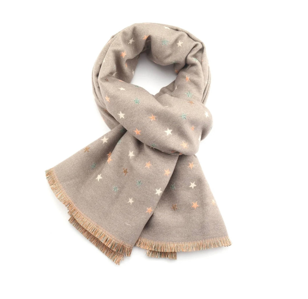 Star Scarf Grey