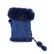 Load image into Gallery viewer, Fur Edge Fingerless Gloves
