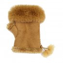 Fur Edge Fingerless Gloves